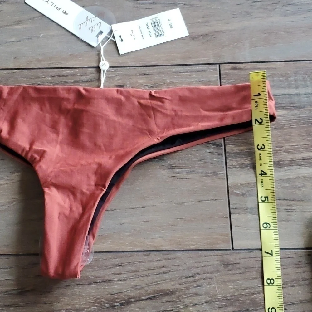 NWT Pilyq Womens Henna Cheeky Cut Bikini Swim Sz M